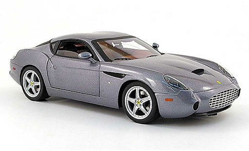 Ferrari 575 GTZ 1/18 Hot Wheels zagato grise miniature