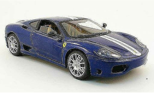 Ferrari 360 Modena Challenge 1/18 Hot Wheels stradale bleu avec italia-bandes miniature