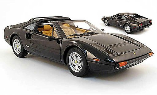 Ferrari 308 GTS 1/18 Hot Wheels noire miniature