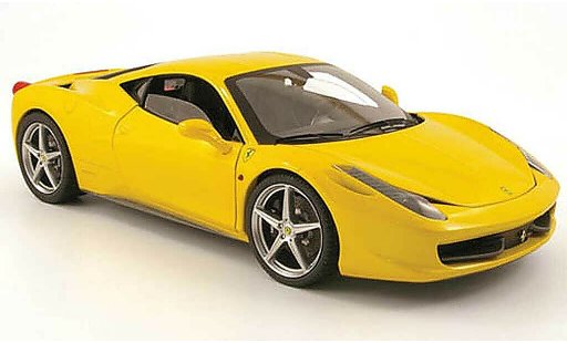 Ferrari 458 Italia 1/18 Hot Wheels jaune 2009 miniature