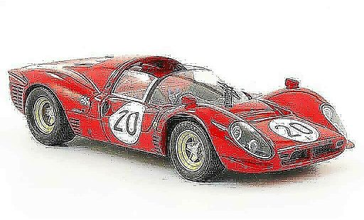 Ferrari 330 P4 1/43 Hot Wheels Elite no.20 24h le mans 1967 miniature