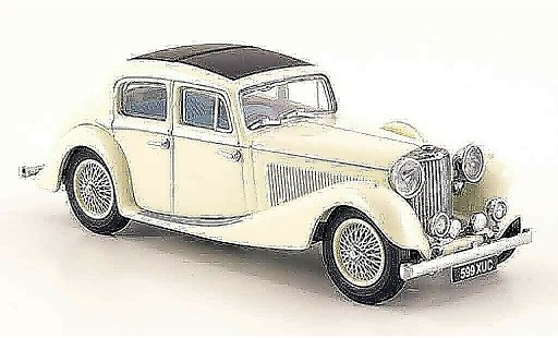 Jaguar SS Base 1/43 Oxford 2.5 saloon creme miniature