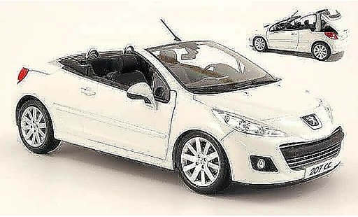 Peugeot 207 CC 1/18 Norev blanche 2009 miniature
