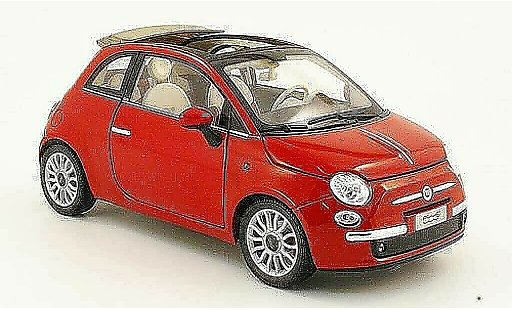 Fiat 500 Abarth 1/18 Norev cabriolet rouge 2009 miniature