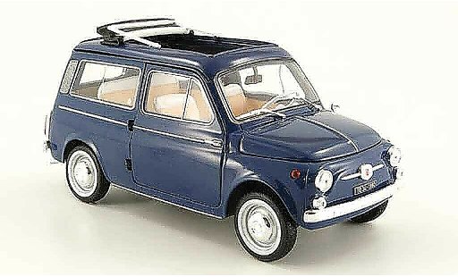 Fiat 500 Giardiniera 1/18 Norev bleu 1960 miniature