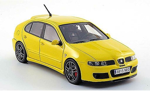 Seat Leon Cupra 1/43 Neo MKI R jaune 2003 miniature