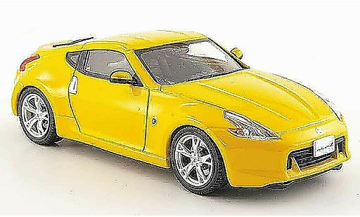 Nissan 370Z Base 1/43 Ebbro Fairlady Z jaune 2008 miniature