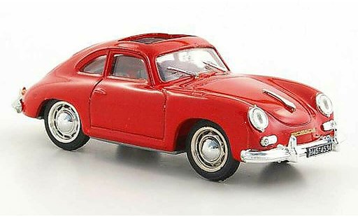 Porsche 356 1952 1/43 Brumm Coupe grise geoffnetes Schiebetoit miniature