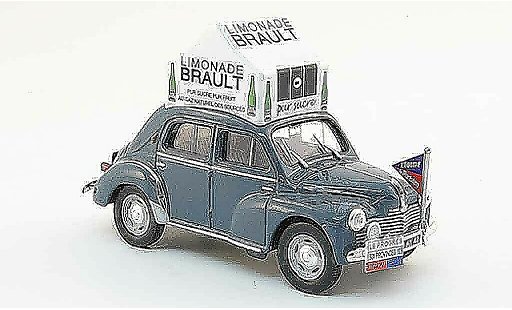 Renault 4CV Base 1/43 Eligor grise limonade couzan brault 1953 miniature