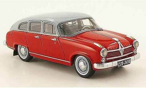 Borgward Hansa 2400 berline 1/43 Neo rouge/grise 1955 miniature