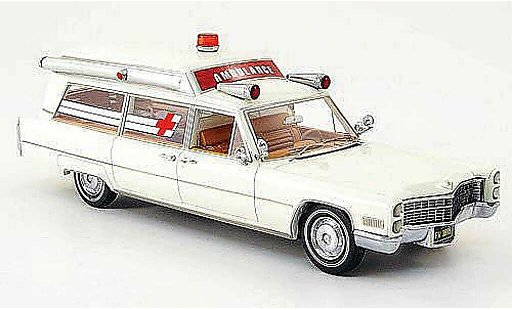 Cadillac S & S ambulance 1/43 Neo blanche 1966 miniature