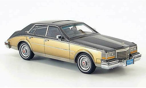 Cadillac Seville special edition 1/43 American Excellence 1981 Mk II noire-gris/dore limite. 500 miniature