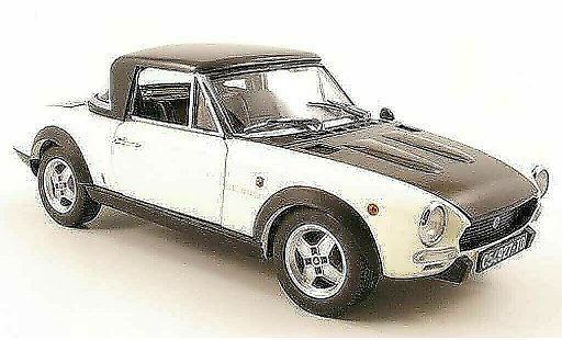Fiat 124 Sport Spider 1/18 Sun Star csa blanche/mat noir 1972 miniature