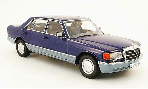 Mercedes 560 Base 1/18 Norev (w126) bleu /grise 1985 miniature