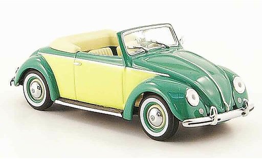 Volkswagen Coccinelle Cabriolet 1/43 Minichamps hebmuller verte jaune 1949 miniature