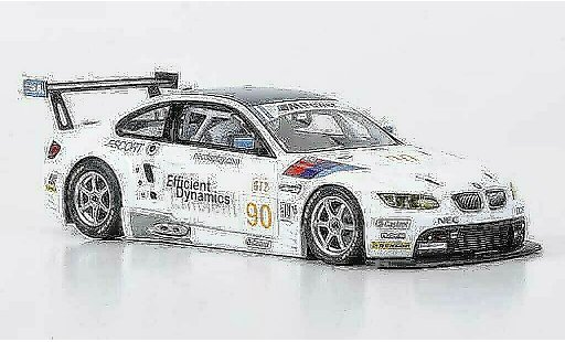 Bmw M3 gt2 1/43 Minichamps E92 No.90 Rahal Letterman Racing ALMS 2009 miniature