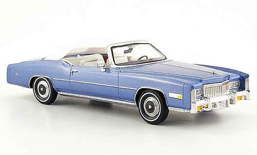 Cadillac Eldorado Convertible 1/43 Premium X cabriolet/cabriolet bleu blanche 1976 miniature