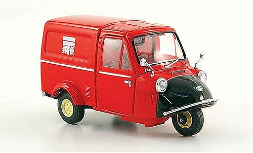 Daihatsu Midget Fourgonnette 1/43 Ebbro fourgon Post rouge noire 1961 miniature