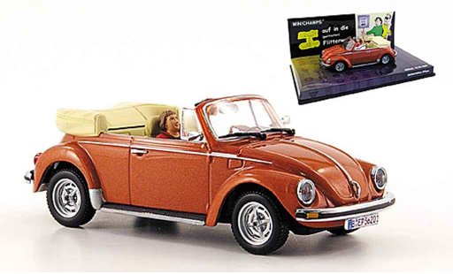 Volkswagen Coccinelle Cabriolet 1/43 Minichamps met marron angie et guido miniature