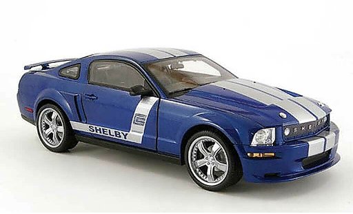 Shelby GT CS6 1/18 Shelby Collectibles cs 6 bleu avec bandes grises 2008 miniature
