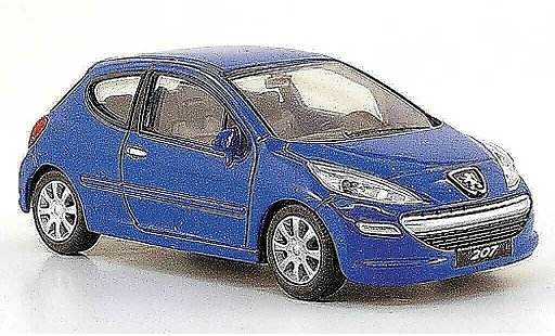 Peugeot 207 Base 1/43 Mondo Motors bleu 3-turig miniature