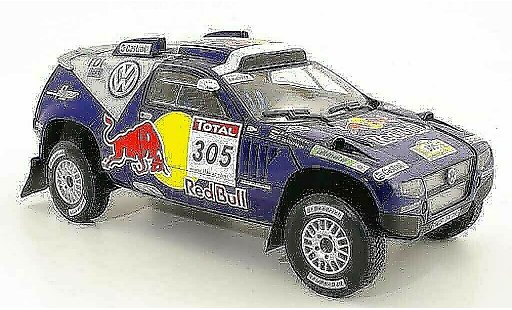 Volkswagen Touareg Dakar 1/18 Norev Race No.305 Red Bull Rally 2009 G.De Villiers / D.Von Zitzewitz miniature