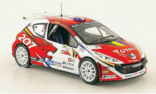 Peugeot 207 S2000 1/43 IXO No.2 Total vainqueur Rally Madeira 2008 miniature