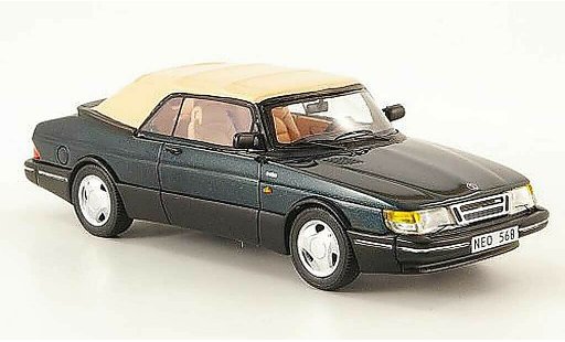 Saab 900 1987 1/43 Neo cabriolet vert ferme miniature