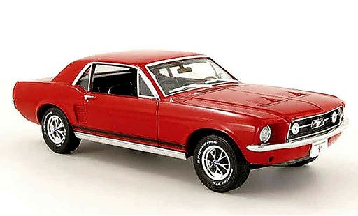 Ford Mustang Hardtop 1/18 Greenlight coupe rouge miniature