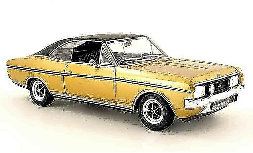 Opel Commodore A 1/18 Revell gs e or noire mcw sondermodell 1970 miniature