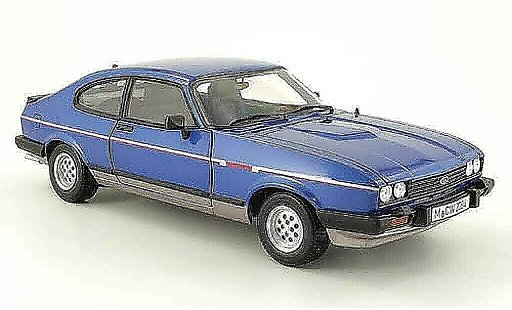 Ford Capri 2.8i 1/18 Norev mk3 bleu/grise mcw 1981 miniature