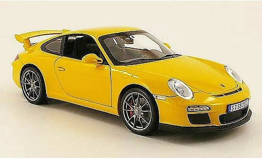 Porsche 911 GT3 1/18 Norev jaune 2009 miniature