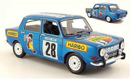 Simca 1000 Rallye 2 1/18 Norev 2 no.28 haribo 1977 miniature
