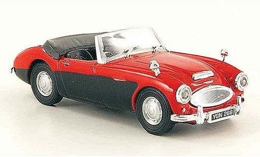 Austin Healey 100 /6 od bn6 1/43 Cararama rouge noire miniature