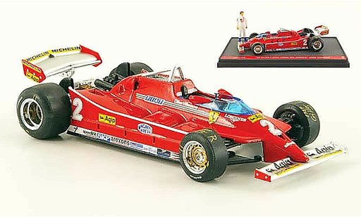 Ferrari 126 C 1/43 Brumm turbo no.2 g.villeneuve test gp italien miniature