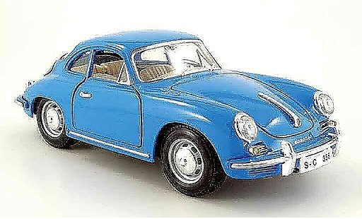 Porsche 356 1961 1/18 Burago B coupe bleu miniature