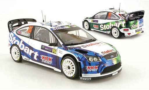 Ford Focus RS WRC 1/18 Sun Star 08 no.16 stobart rallye irlande 2009 miniature