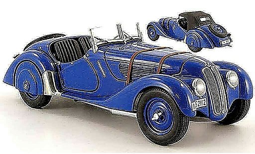 Bmw 328 roadster 1/18 Autoart 1938 bleu miniature