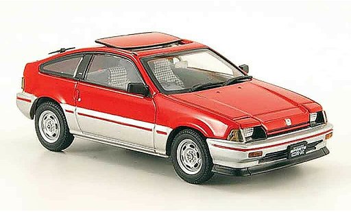 Honda CR-X Ballade 1/43 Ebbro 1.5i rouge grise metallisee 1983 miniature