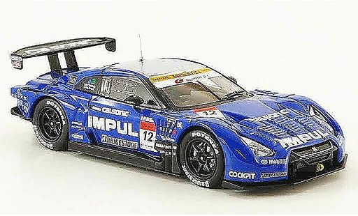 Nissan Skyline R35 1/43 Ebbro GT R No.12 Impul Calsonic SGT 500 Fuji 2009 miniature