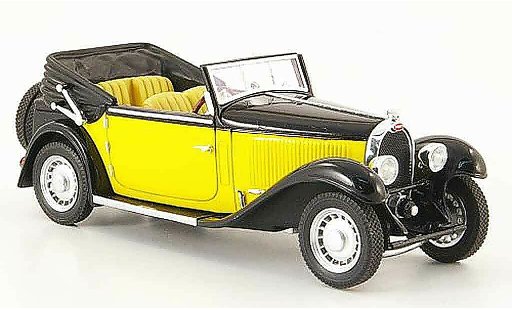 Bugatti Type 59 cabriolet 1/43 Luxcar jaune noire 1934 miniature