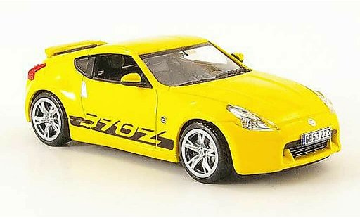 Nissan 370Z Base 1/43 J Collection jaune Linkslenker 2009 miniature