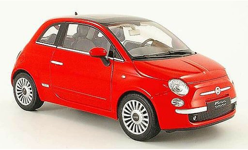 Fiat 500 Base 1/18 Welly rouge 2007 miniature