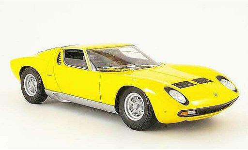 Lamborghini Miura SV 1/18 Welly jaune 1971 miniature