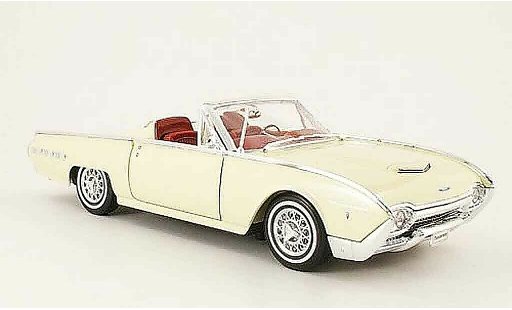 Ford Thunderbird Bullet Bird 1/18 Welly spots roadster cremeblanche ouvert miniature