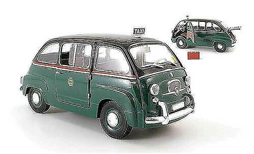 Fiat 600 Multipla 1/18 Mini Miniera taxi mailand sans toitgepacktrager miniature