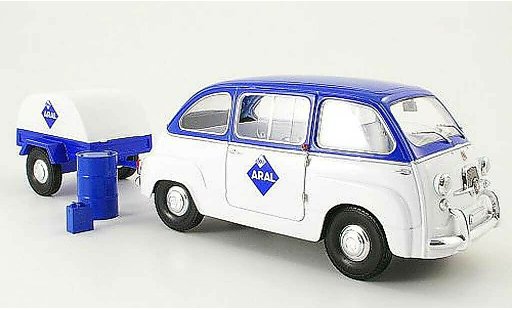 Fiat 600 Multipla 1/18 Mini Miniera aral avec anhanger miniature