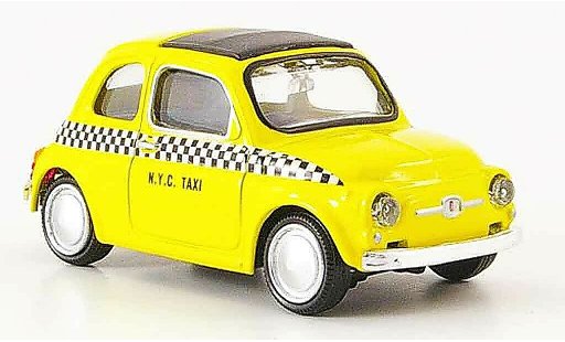 Fiat 500 Nuova 1/43 Mondo Motors N.Y.C. Taxi jaune 1957 miniature