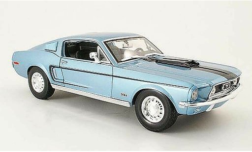 Ford Mustang Cobra Jet 1/18 Maisto gt bleu/noire miniature