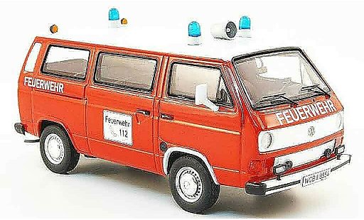 Volkswagen Combi B 1/43 Premium Cls t3b bus pompier rouge blanche miniature